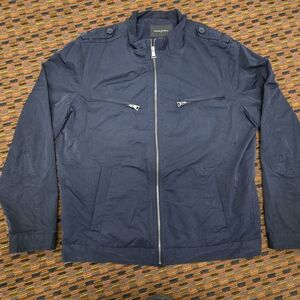 Banana Republic Military Style Field Jacket Navy Blue Full Zip Men’s Size Large